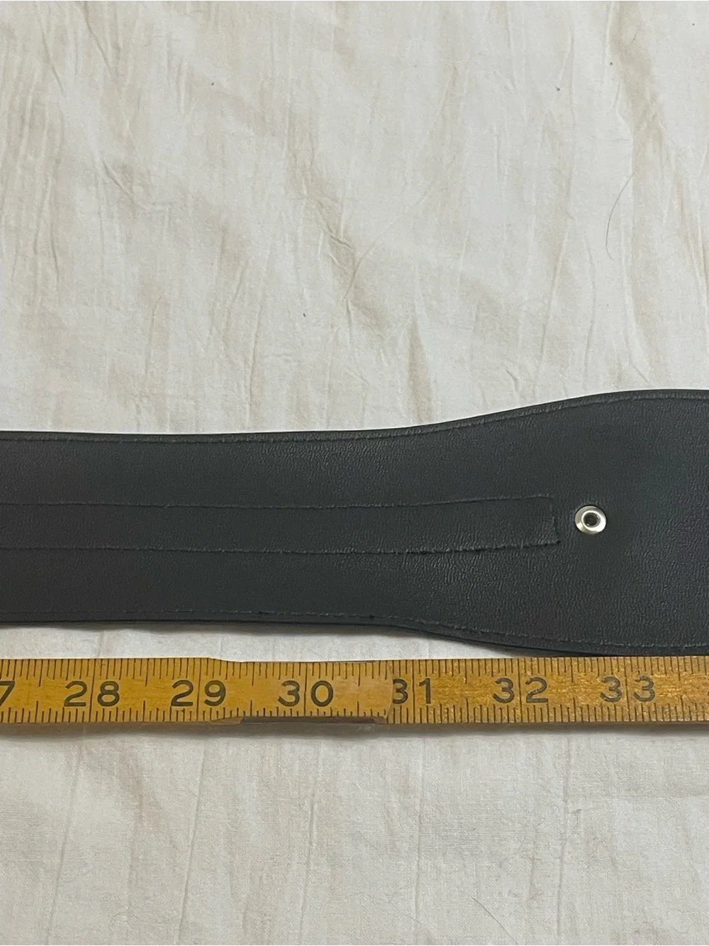 Wide Black Waist Belt Silver O Ring Buckle Statement Cinch Boho Y2K Goth